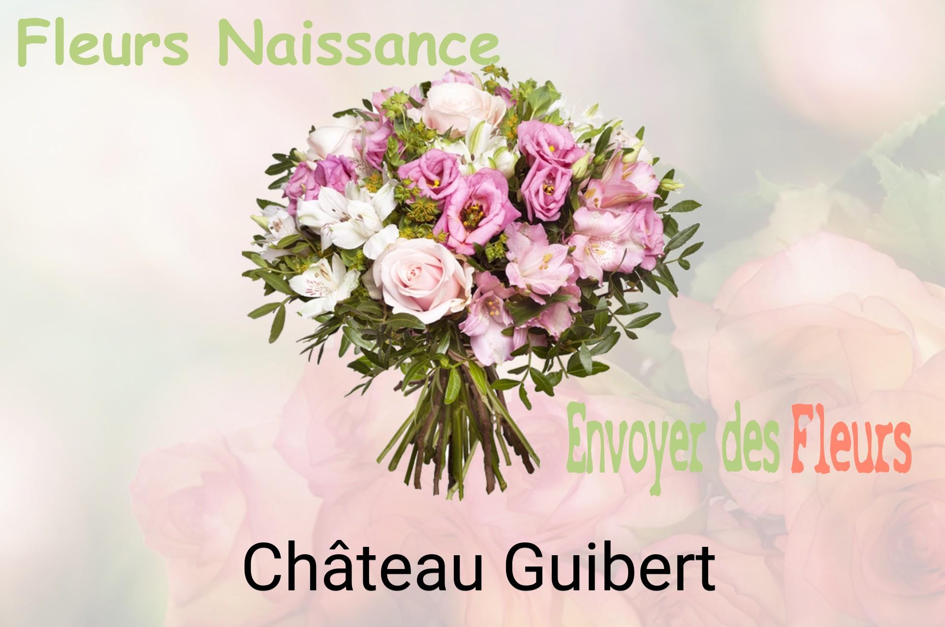 Bouquet de fleurs de naissance livré à Château-Guibert