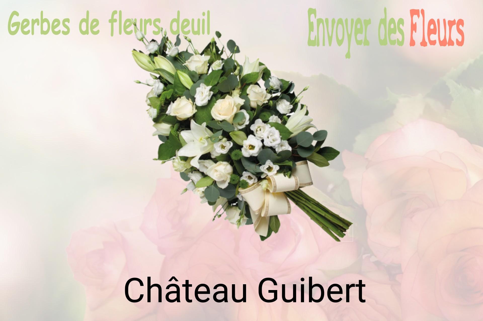 Gerbe de fleurs de deuil livrée à Château-Guibert